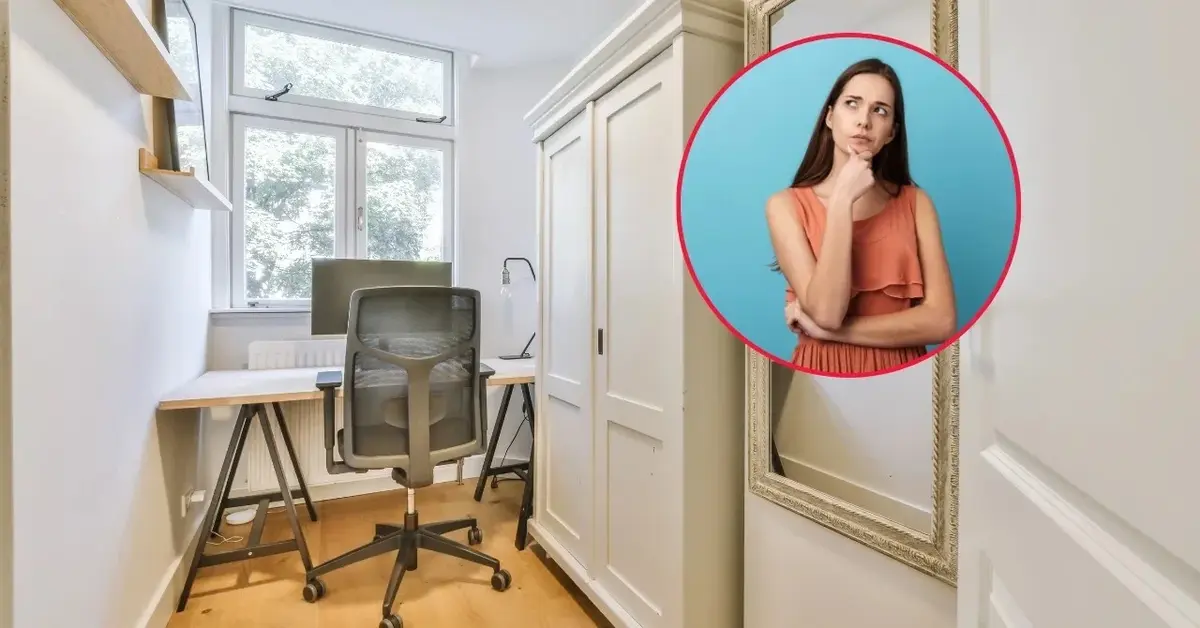 Kobieta zastanawia się jak urządzić małe mieszkanie mające 40 metrów kwadratowych.