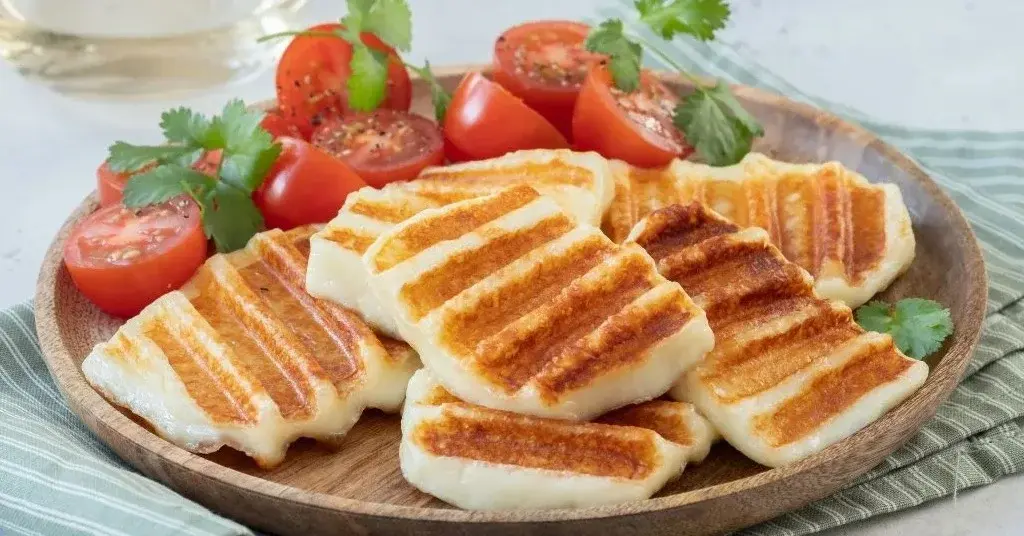 Grillowane pomidory z halloumi