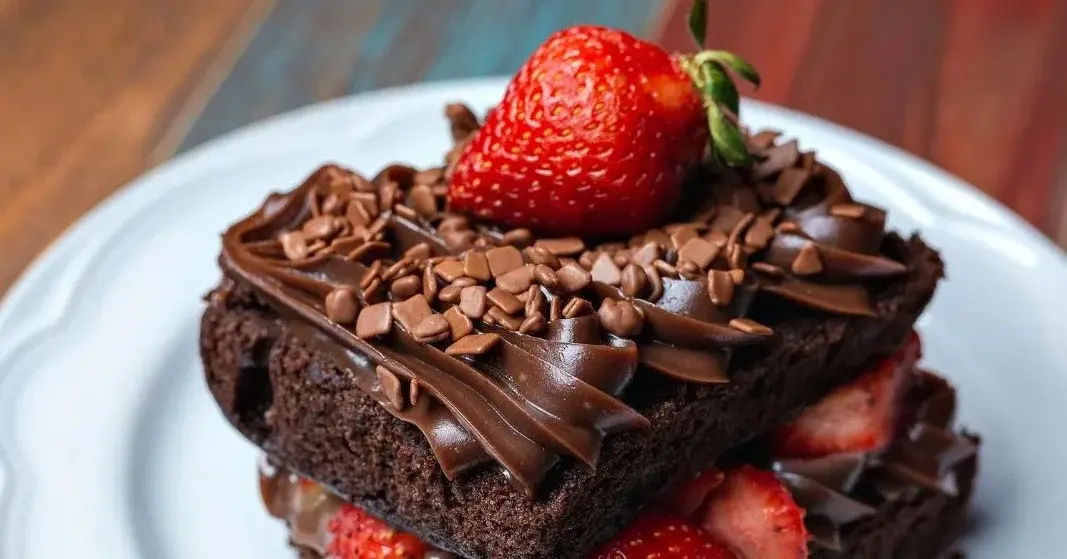 Brownie z malinami