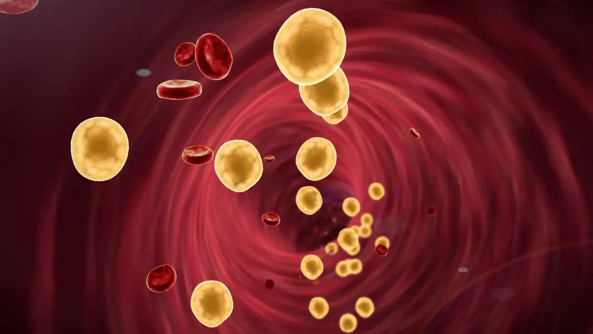 Ilustracja przedstawiająca cholesterol.