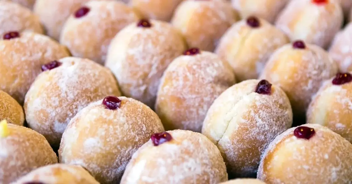 pieczone pączki z dodatkiem marmolady 