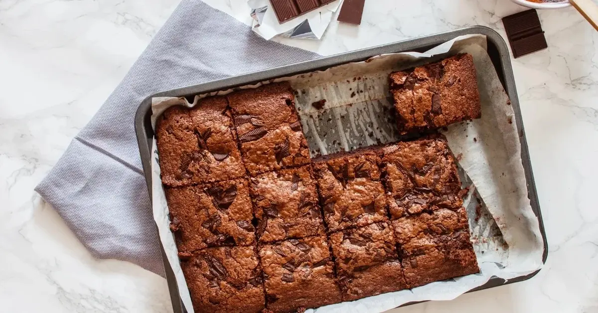 Brownie z kaszy jaglanej na blasze do pieczenia 