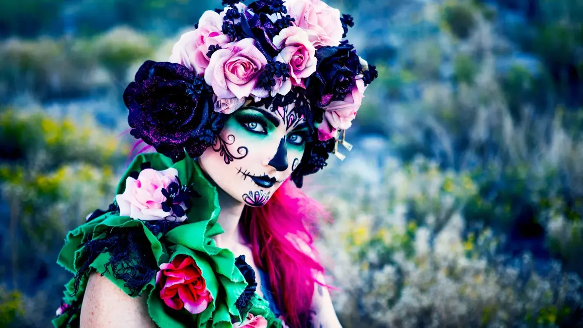 Makijaż sugar skull na Halloween