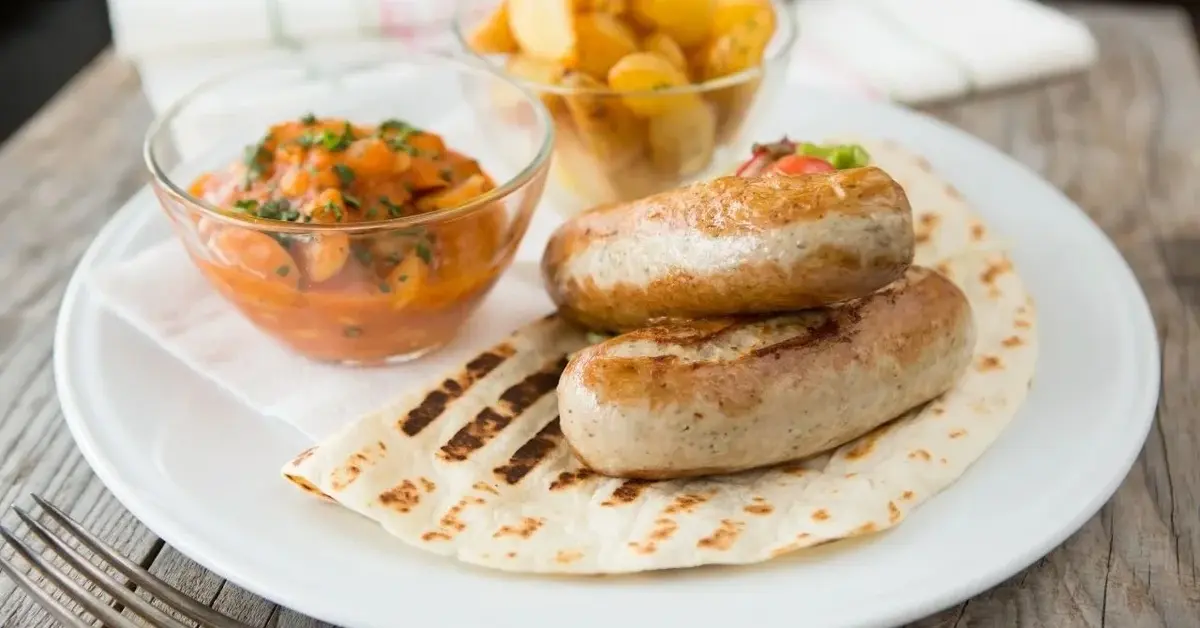 Biała kiełbasa z grilla