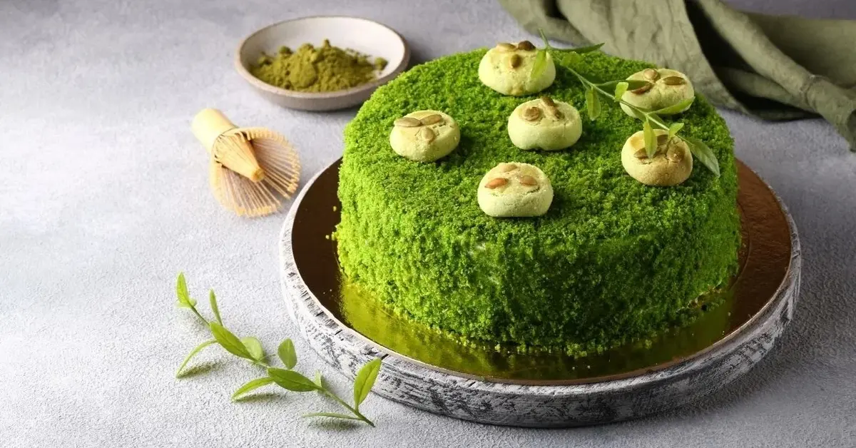 Główne zdjęcie - Ciasto matcha - zielony deser z japońską herbatą na wiosnę