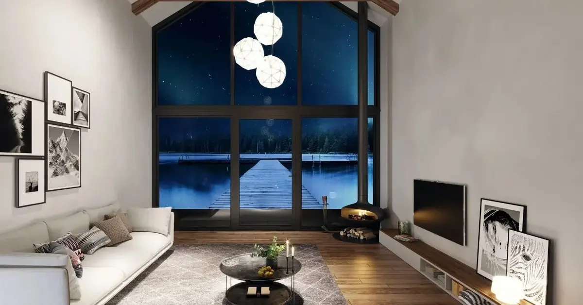 Drzwi aluminiowe MasterLine 10 w eleganckim, energooszczędnym domu