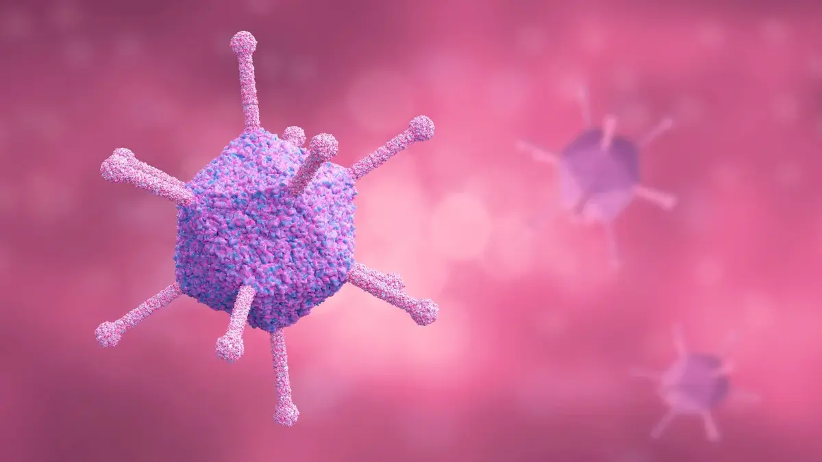 Grafika przedstawiająca adenowirusa 
