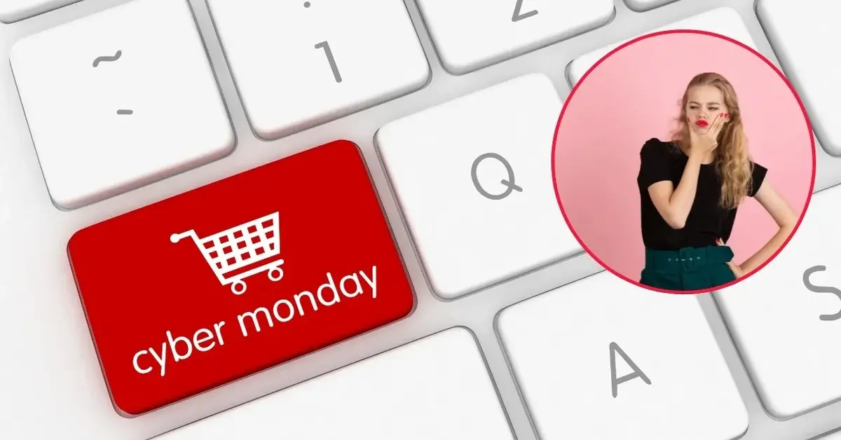 Kobieta jest sceptyczna pod względem promocji na Cyber Monday.