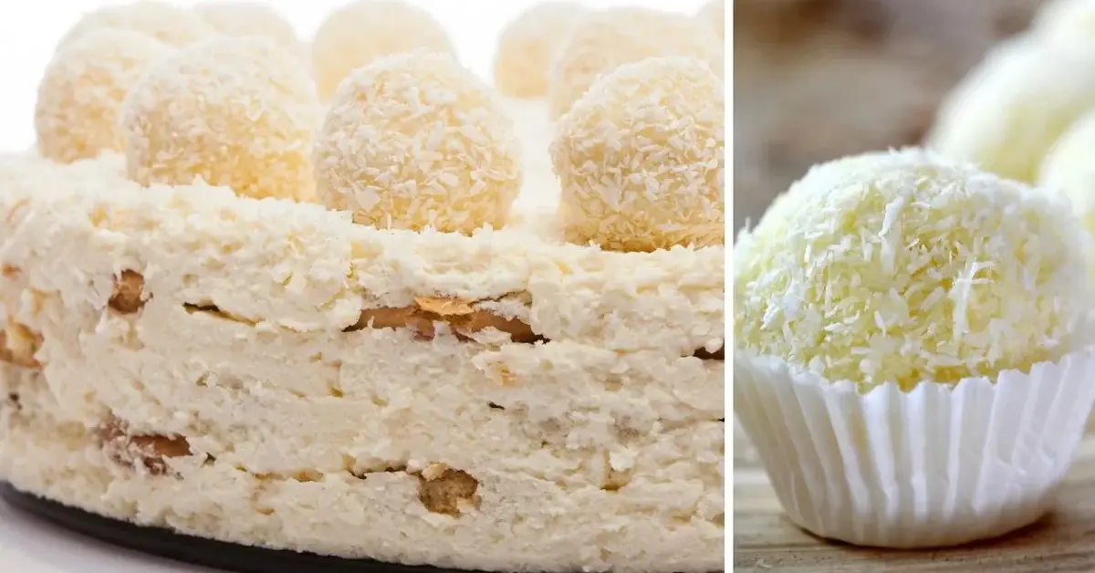 Ciasto Rafaello bez pieczenia - rozkosznie pyszny deser kokosowy