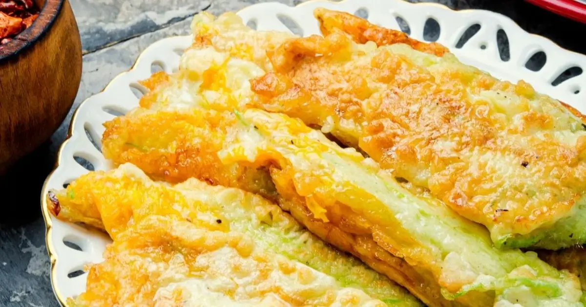 Kwiaty cukinii smażone w cieście