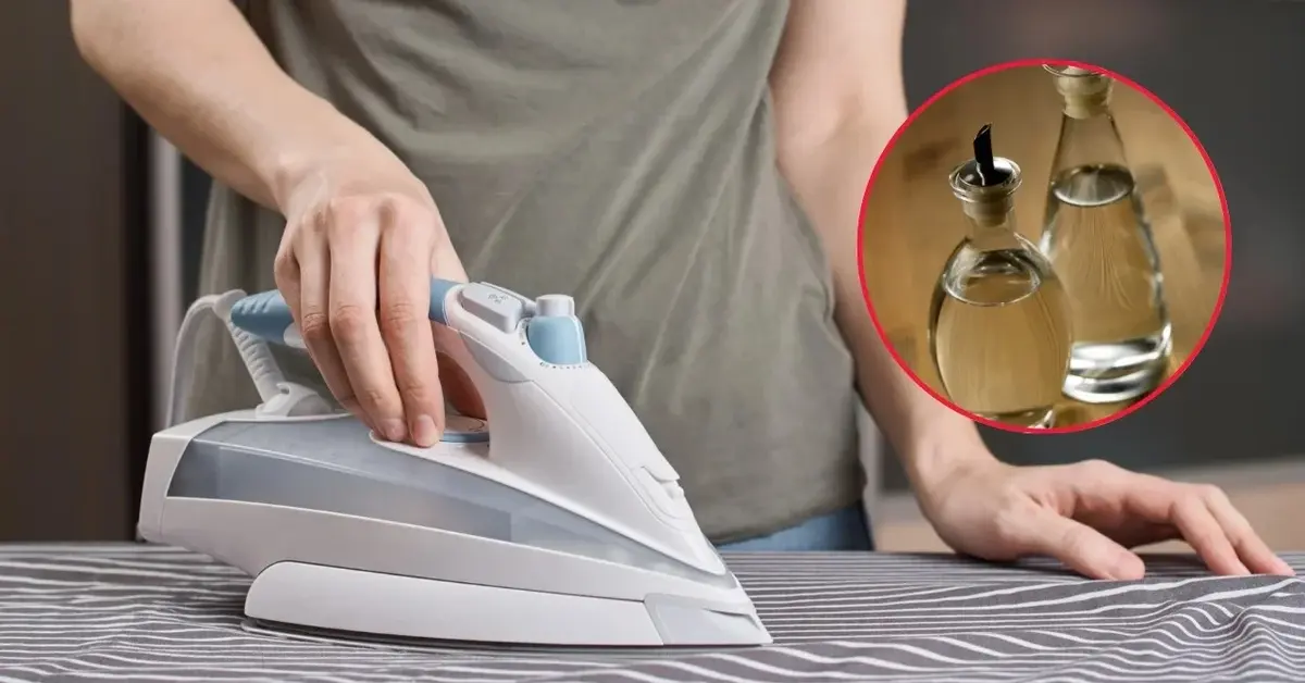 Żelazko i ocet, który pomoże go odkamienić.