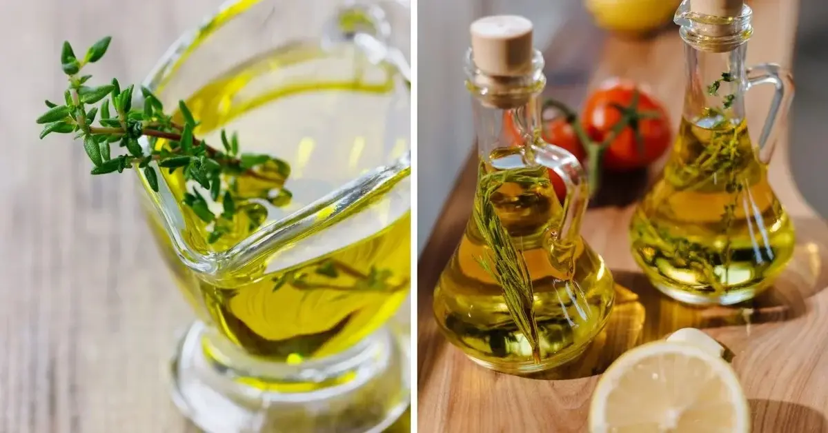 Główne zdjęcie - Domowa oliwa smakowa, aromatyzowana tymiankiem i cytryną