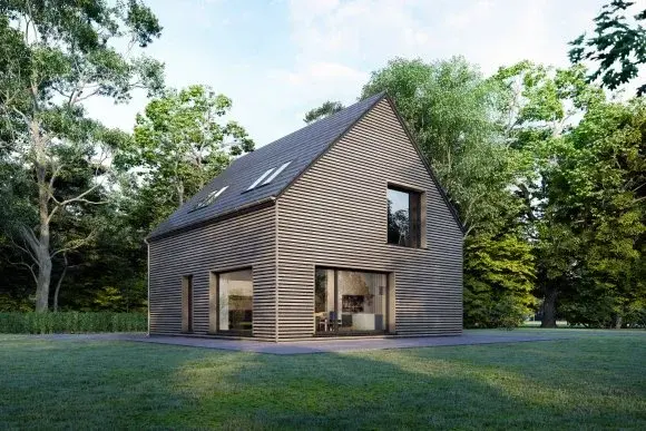 Drewniany dom nowoczesny projekt