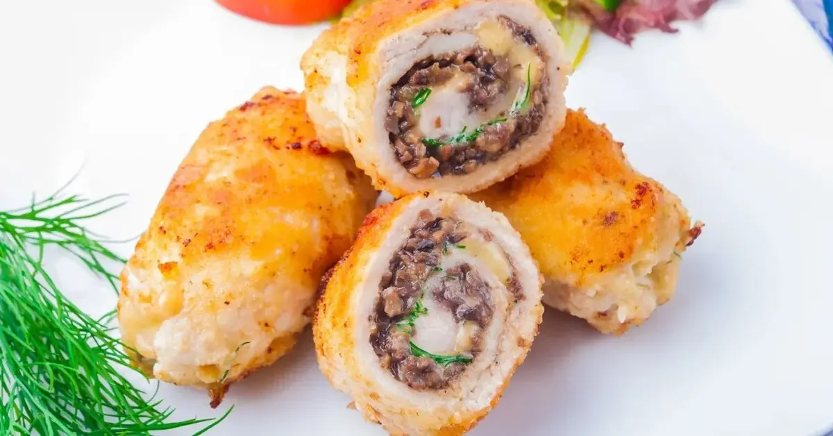 rolady serowe z pieczarkami