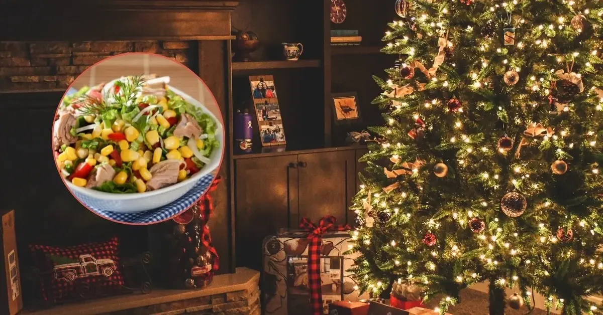 Sałatka z tuńczyka przygotowana na Wigilię.