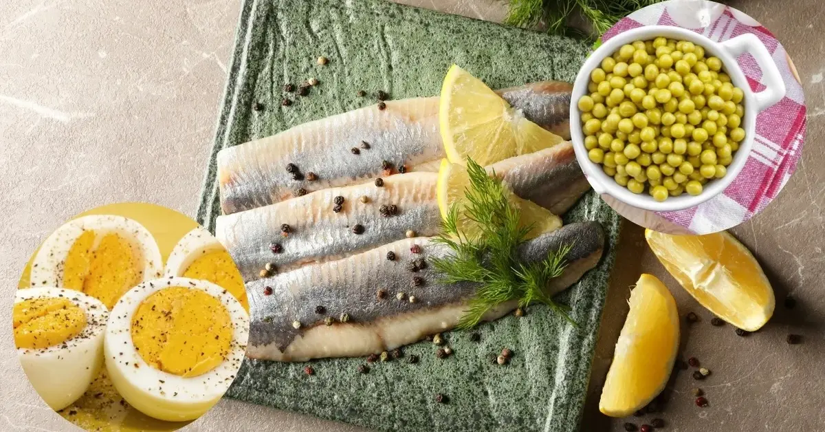 Składniki na śledzie po japońsku na Wigilię.