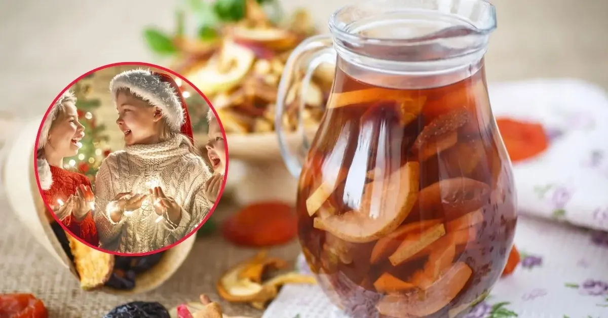 Kompot z suszu dla dzieci na wigilijny wieczór.
