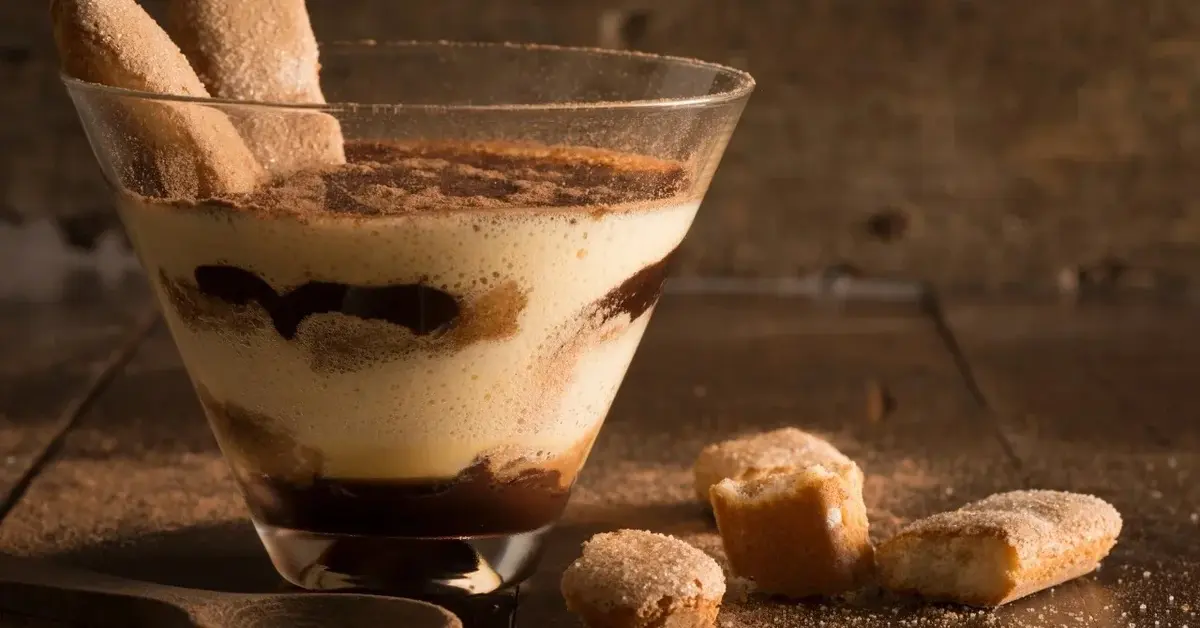 Tiramisu w szklanym pucharku