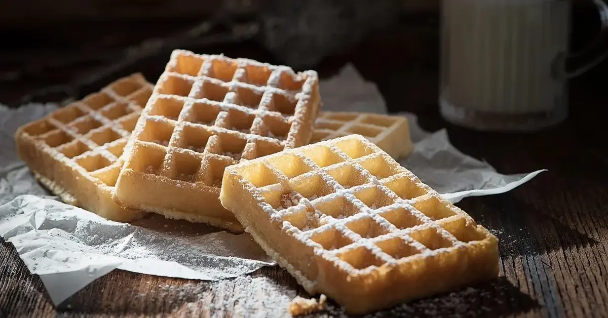 Gofry bez jajek na ściereczce