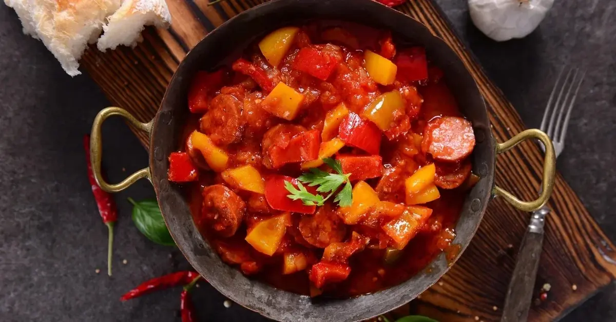 Leczo wegetariańskie na patelni