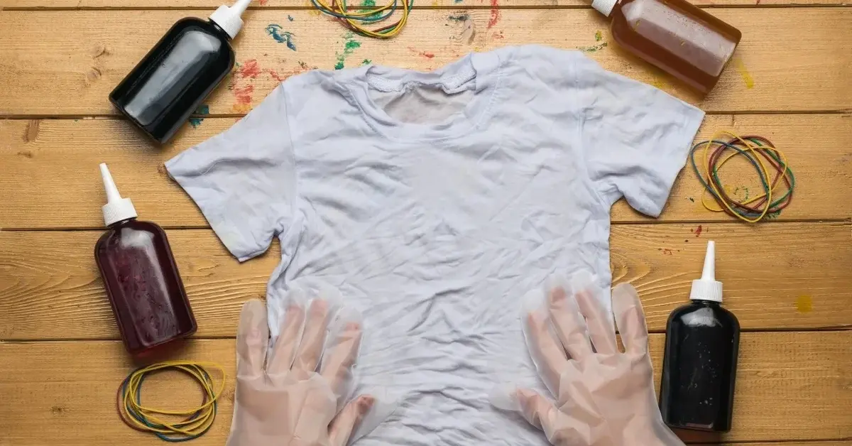 koszulka farbowana metodą tie dye