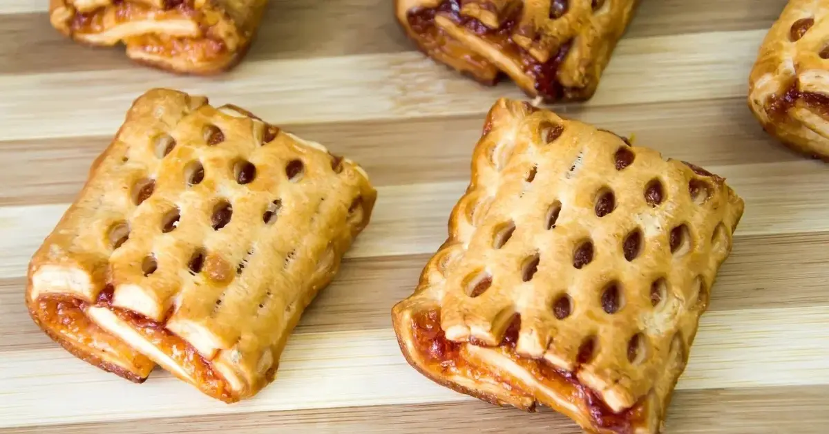 Ciasto francuskie na słodko z dżemem na blacie