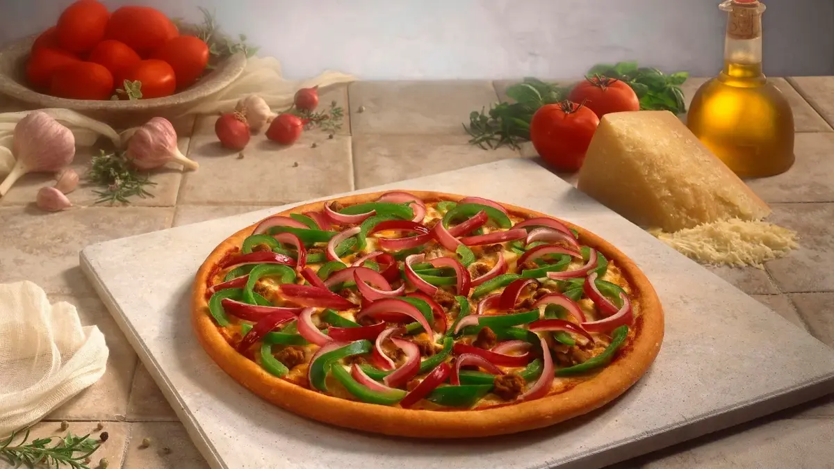 Kamień do pizzy i pizza