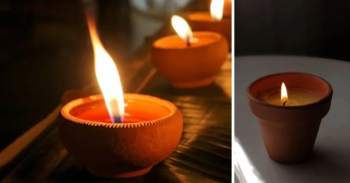 Płonące znicze w ceramicznych doniczkach - jak zrobić taki znicz?